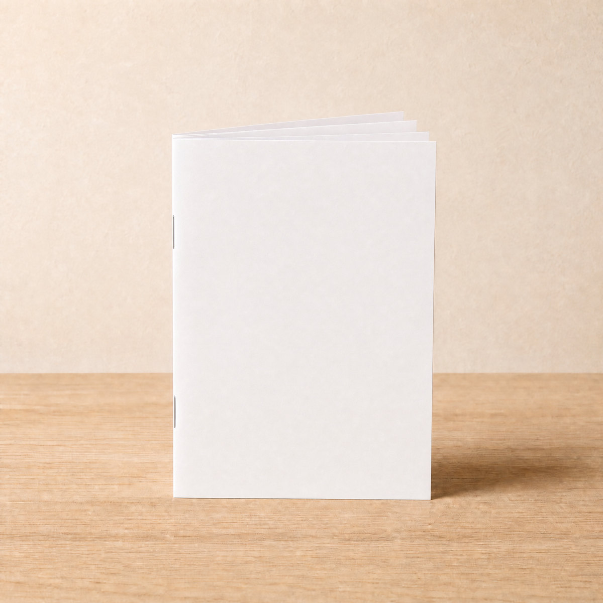 An order of service standing on a table