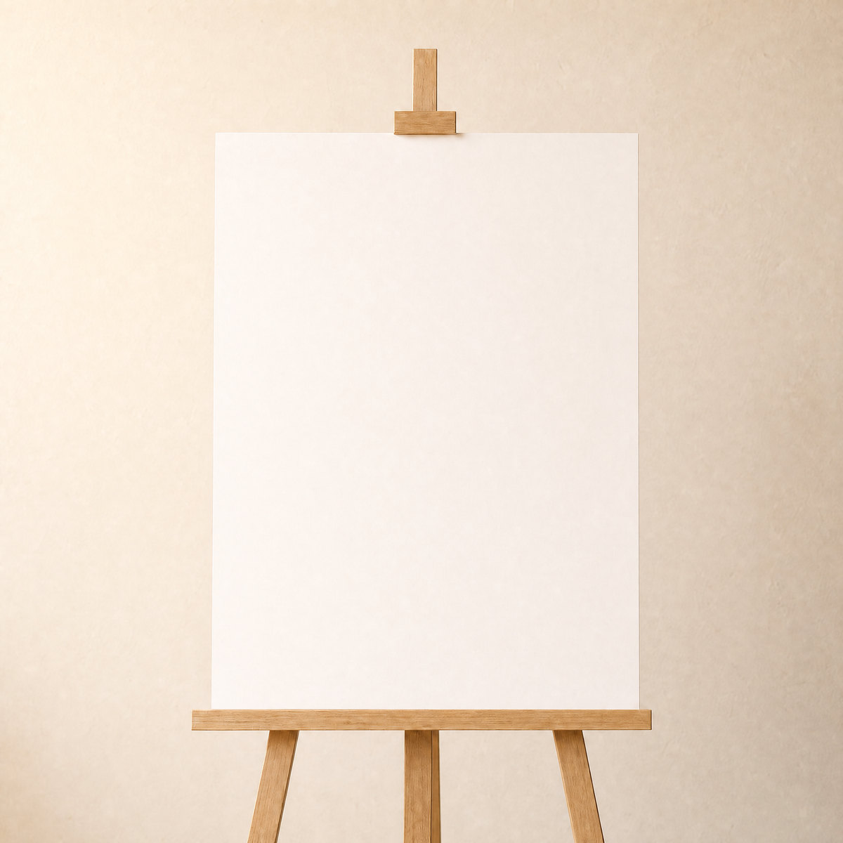 A welcome sign on a wooden easel